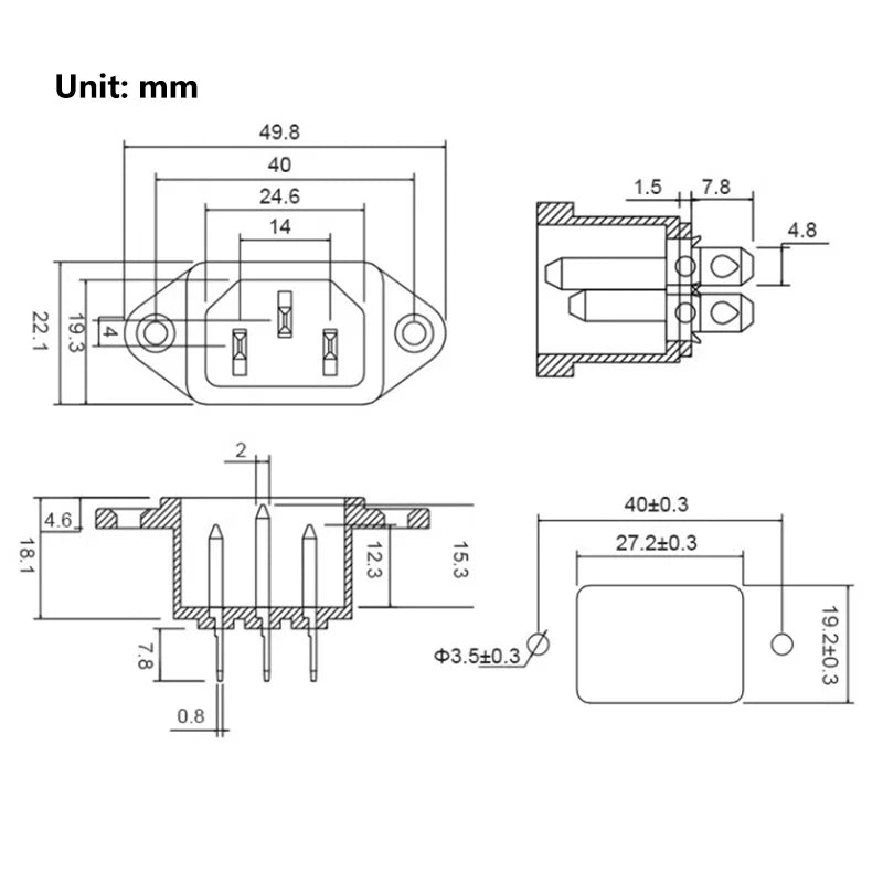 C14 230v Inlet Plug Socket | ATMOSFÆR ENGINEERING